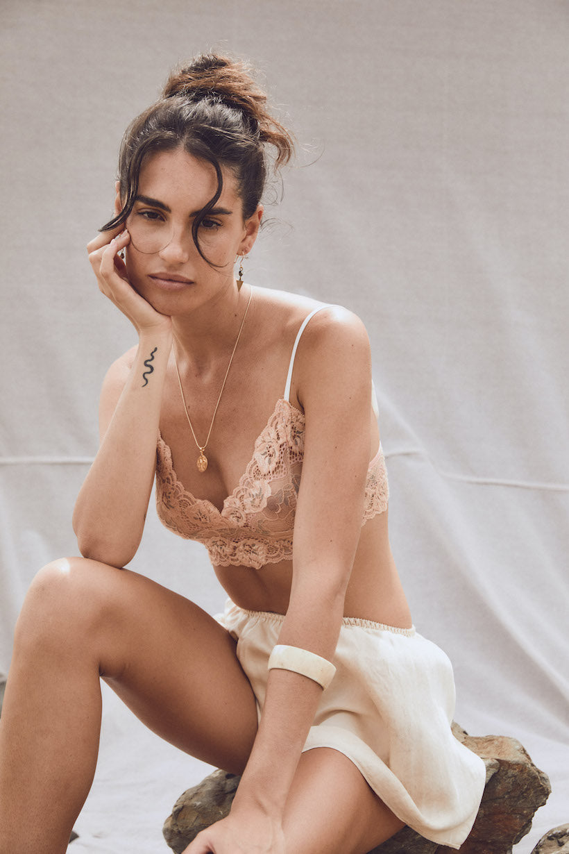 Enchanted Garden Bralette Peach