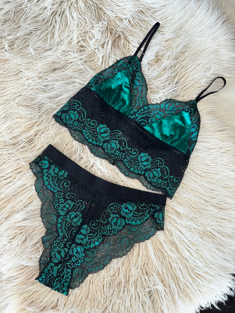 Lace Emerald Bralette