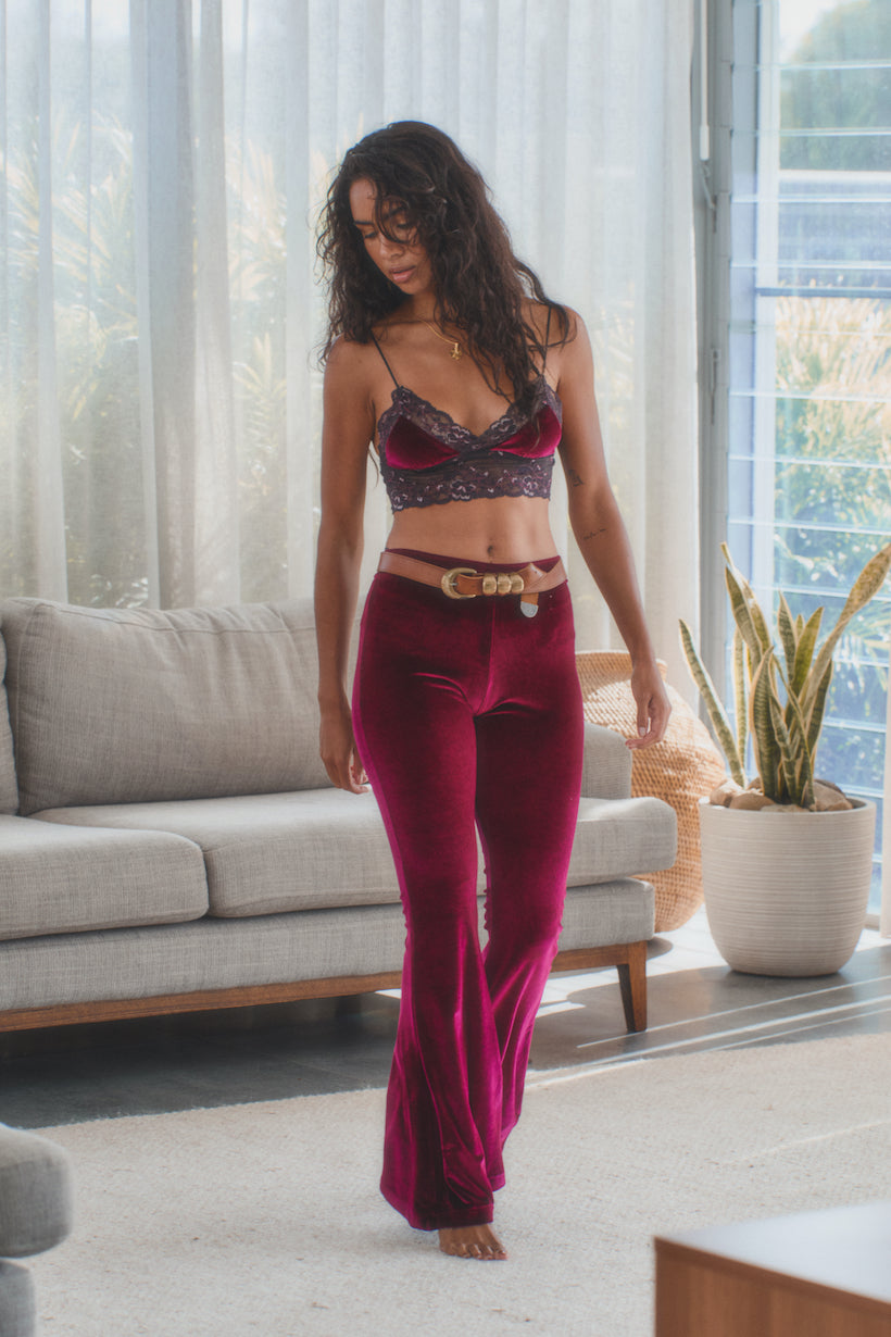 Zeppelin Velvet Flares (Ruby)