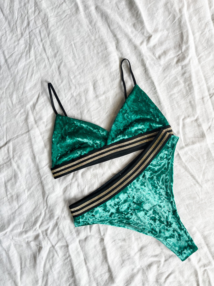 Poppy Velvet Swim Intimates Bralette