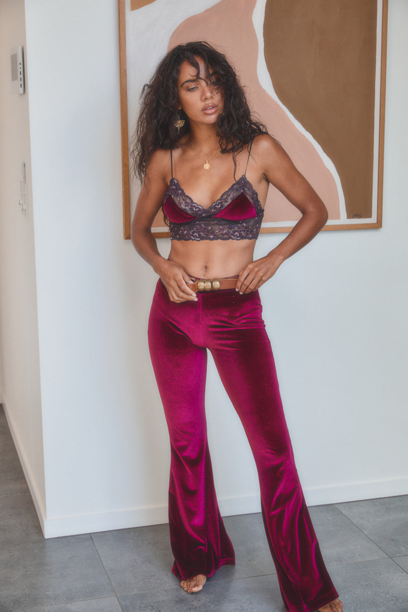 Zeppelin Velvet Flares (Ruby)