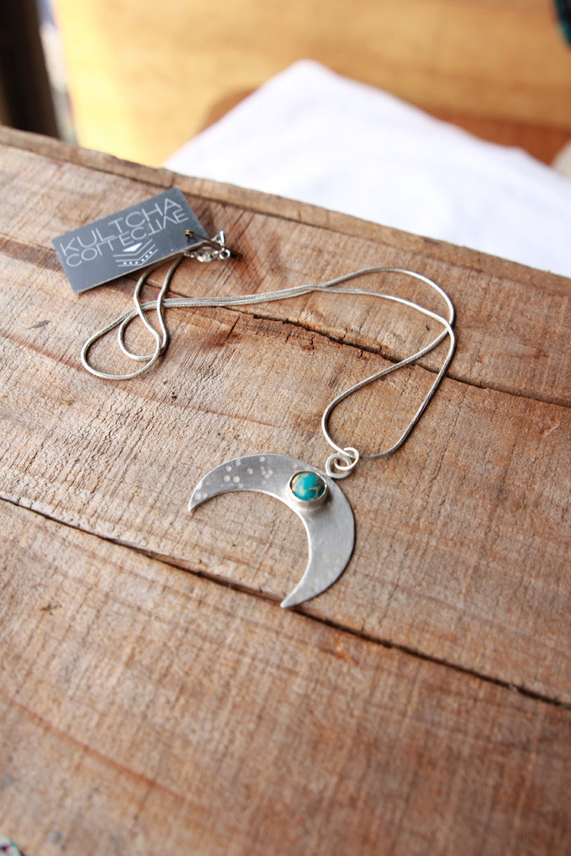 Luna Path Sterling silver Handcrafted Pendant Necklace