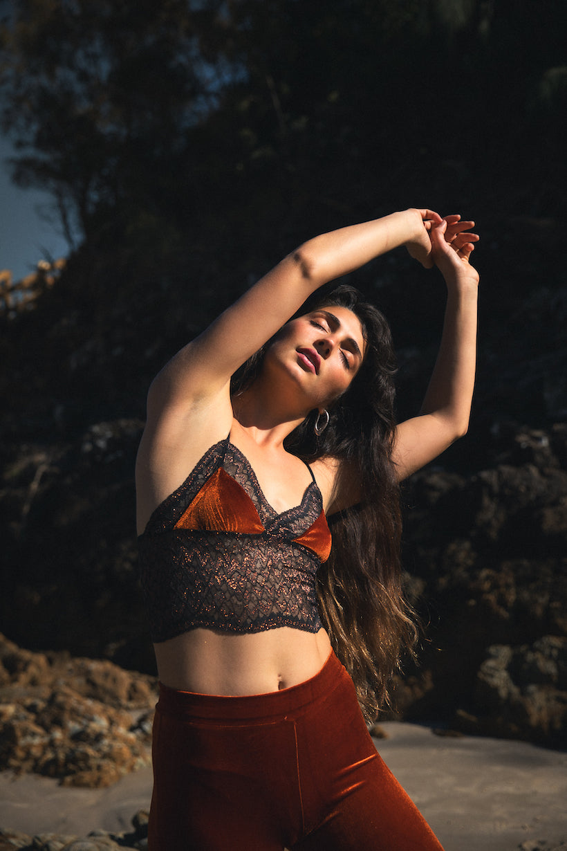 Glitter Rust Bralette