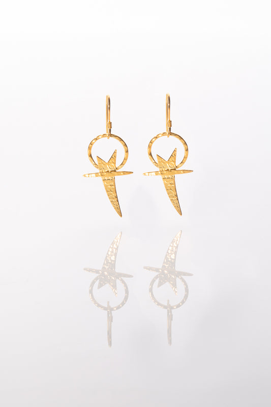 Dagger Gold Vermeil Earrings